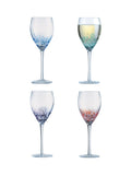 Anton Studio Designs Set of 4 Purple Speckle Wine Glasses