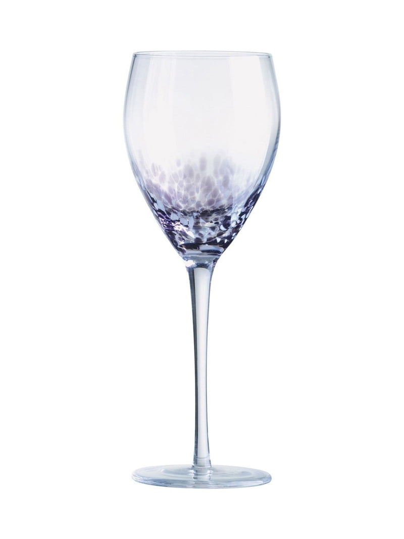 Anton Studio Designs Set of 4 Purple Speckle Wine Glasses