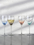 Anton Studio Designs Set of 4 Purple Speckle Wine Glasses