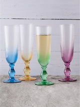 Next Anton Studio Designs Pink Swirl Champagne Flutes Set of 4- Buy online at McGrocer