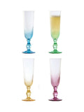 Anton Studio Designs Pink Swirl Champagne Flutes Set of 4 - British product
