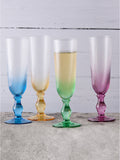 Anton Studio Designs Pink Swirl Champagne Flutes Set of 4 - British product