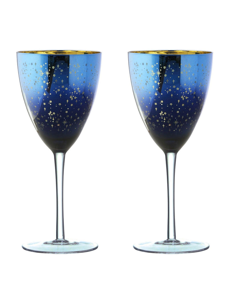 Artland Blue Galaxy wine glasses set of 2 - British product