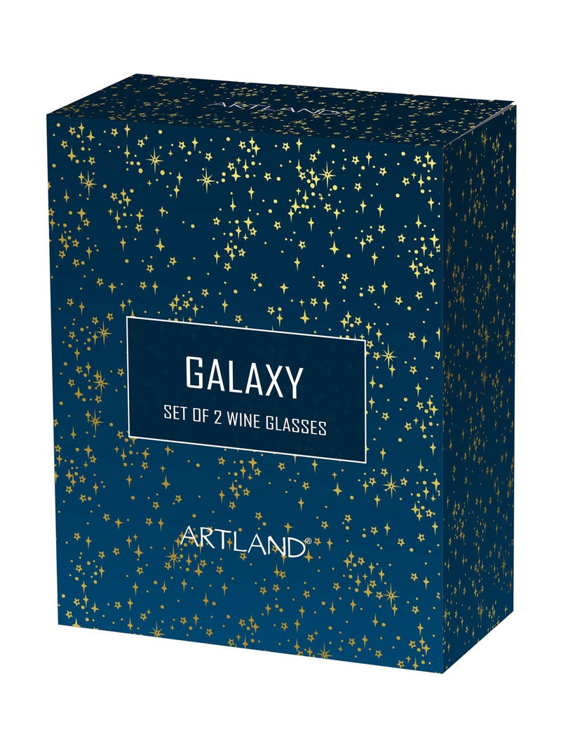 Artland Blue Galaxy wine glasses set of 2 - British product