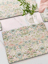 Next Morris & Co. Green Strawberry Thief Large Placemats Set of 4- Buy online at McGrocer