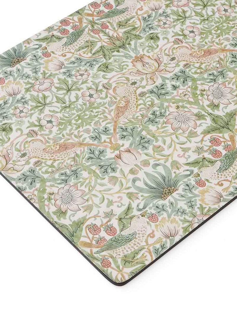 Morris & Co. Green Strawberry Thief placemats set of 4, imported from the UK