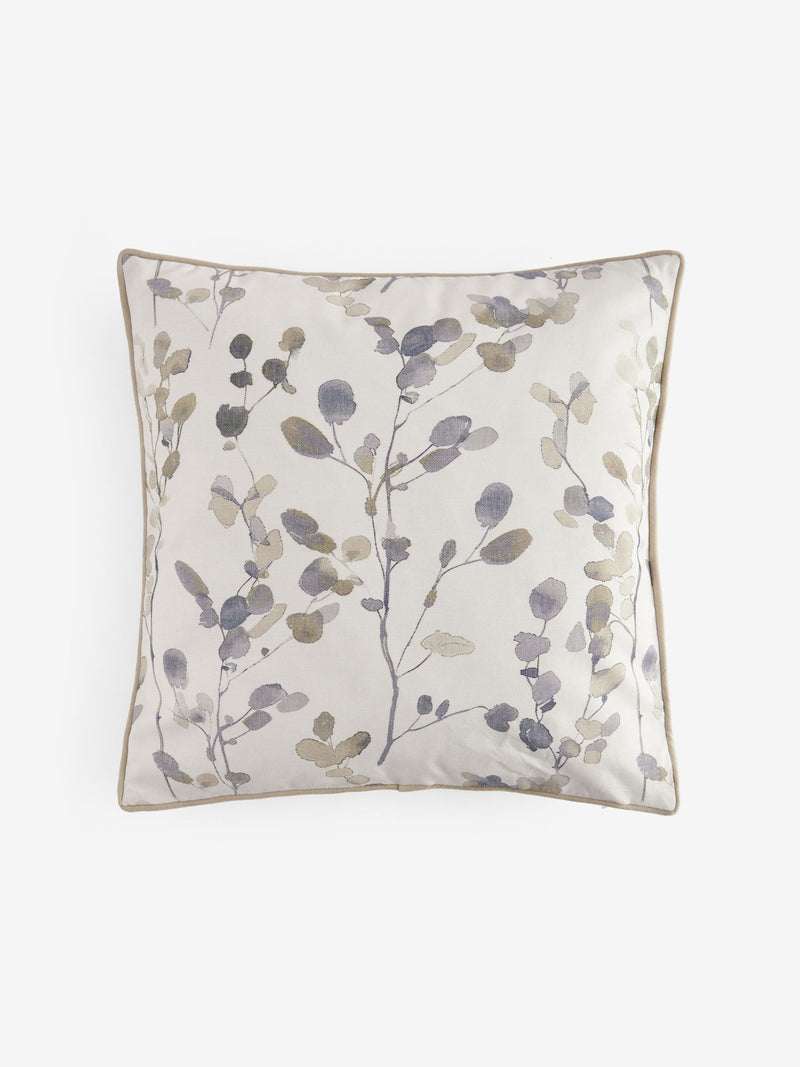 Honesty leaf floral printed cushion 50x50cm, imported from the UK