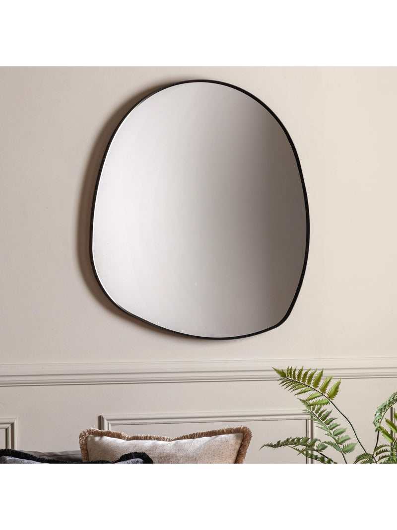 Gallery Home black axel pebble mirror 89 x 84 cm, UK version