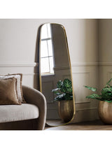 Next Gallery Home Gold Axel Shaped Leaner Mirror Full-Length Mirror 70cm x 170cm- Buy online at McGrocer