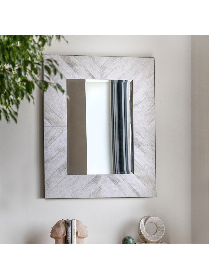 Gallery Home Cream Kole rectangular mirror 90cm x 110cm, UK version