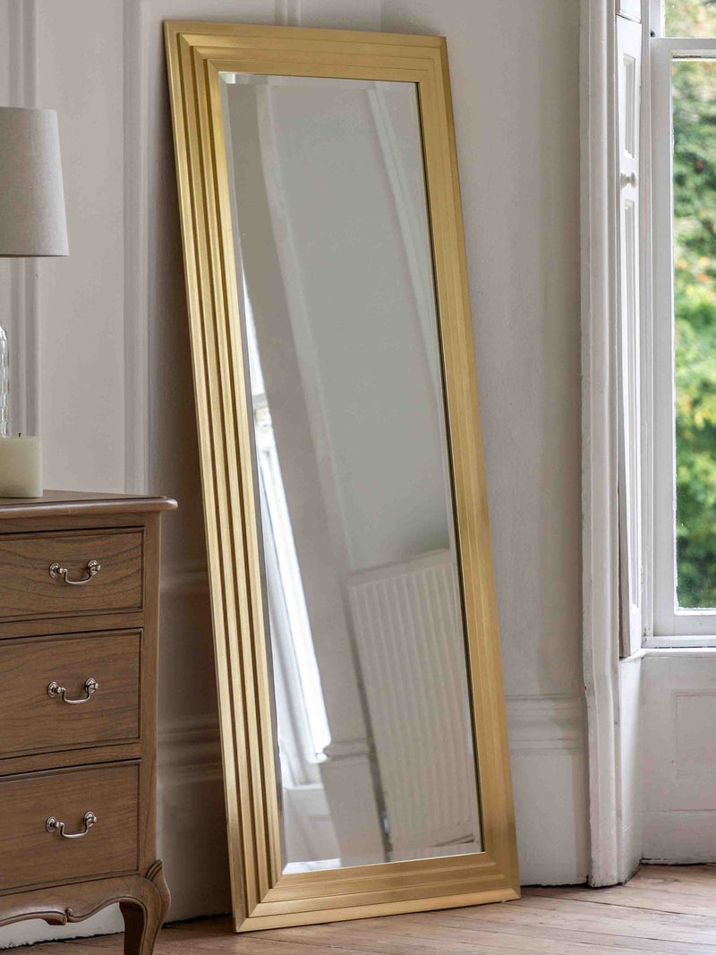 Gold Graysen tall mirror measuring 69x169cm, UK version