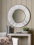 Gallery Home Cream Kole round mirror 90cm, UK version