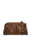 Pure Luxuries London brown leather cross body and clutch bag, imported from the UK