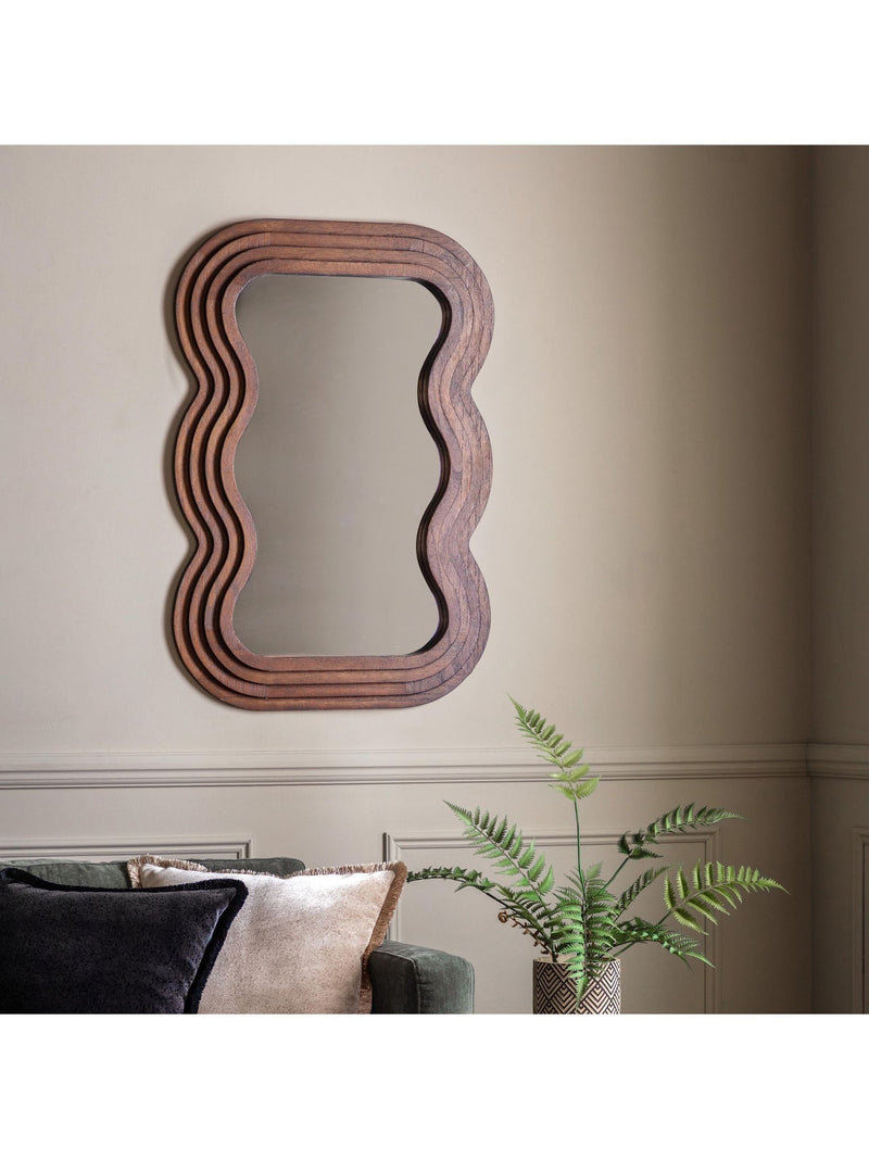 Gallery Home Brown Gatlin mirror - British product