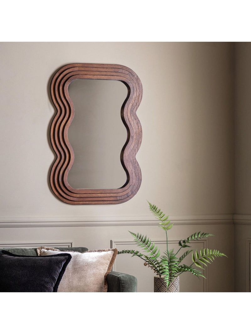 Gallery Home Brown Gatlin mirror - British product