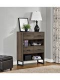 Dorel Home Candon Bookcase medium brown 76cm wide - British product