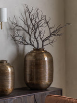 Next Gallery Home Bronze Rowyn Metal Vase- Buy online at McGrocer
