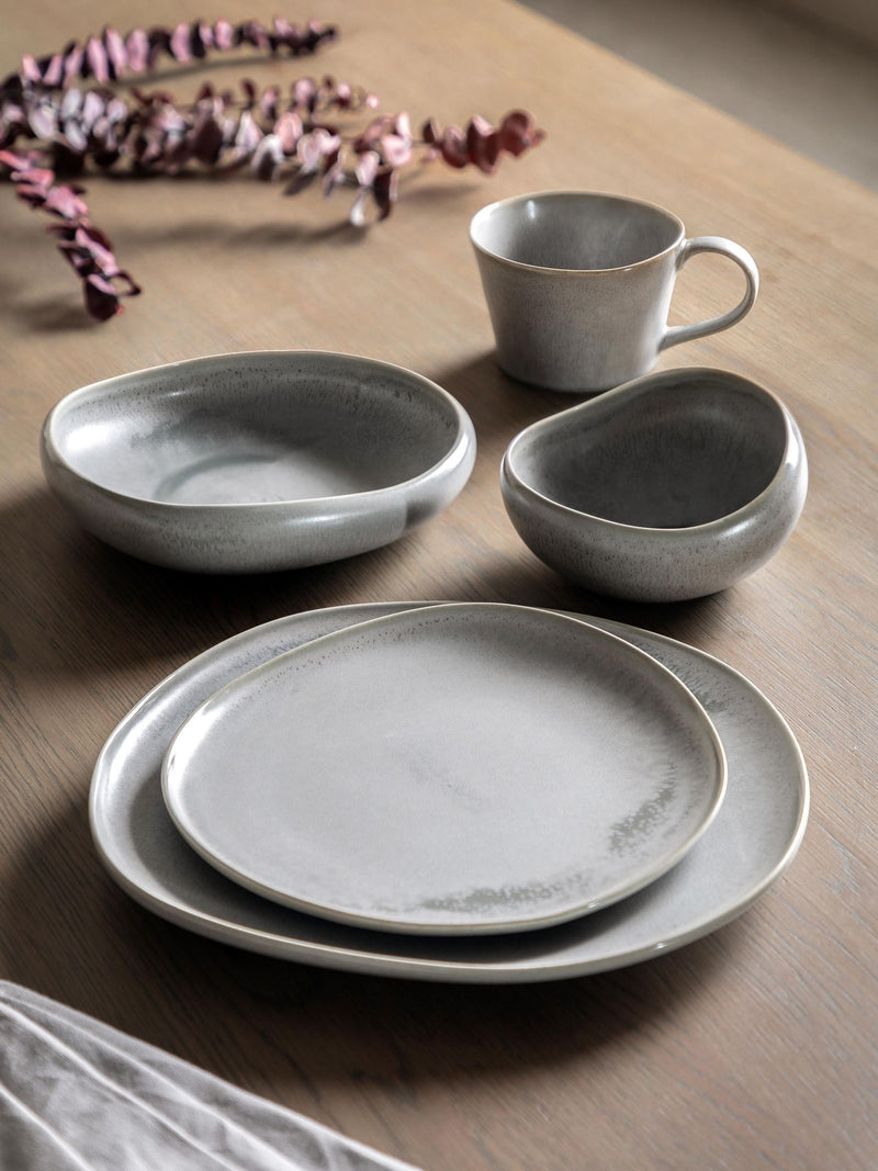 Gallery Home pasta bowls dove grey glaze set of 4, UK version