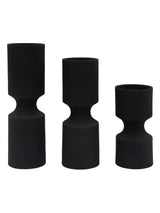 Next Gallery Home Set of 3 Black Tinsley Candle Holders- Buy online at McGrocer