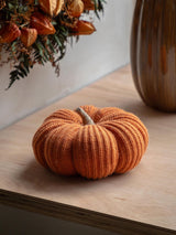 Next Gallery Home Rust Halloween Pumpkin Knitted Decorative Ornament- Buy online at McGrocer
