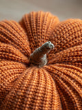 Gallery Home rust Halloween pumpkin knitted ornament, UK version