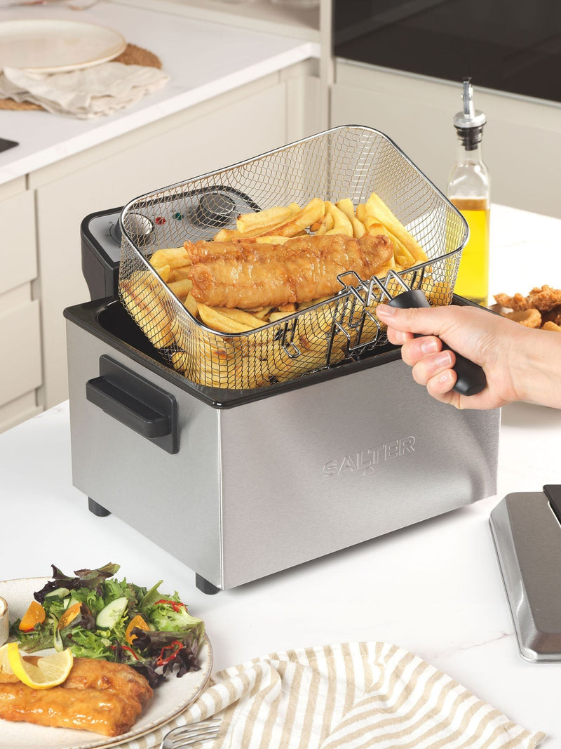 Salter Silver deep fat fryer 5-litre (British brand)