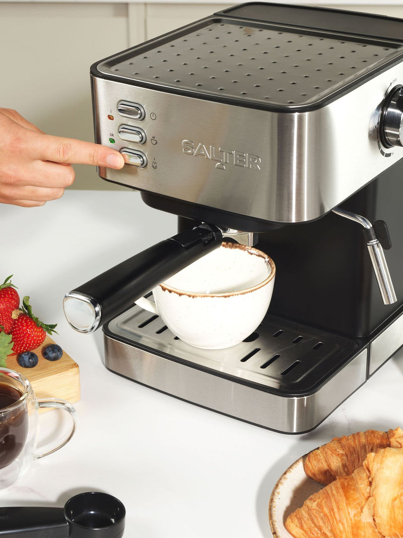 Salter Silver Manual Espresso Machine (British brand)