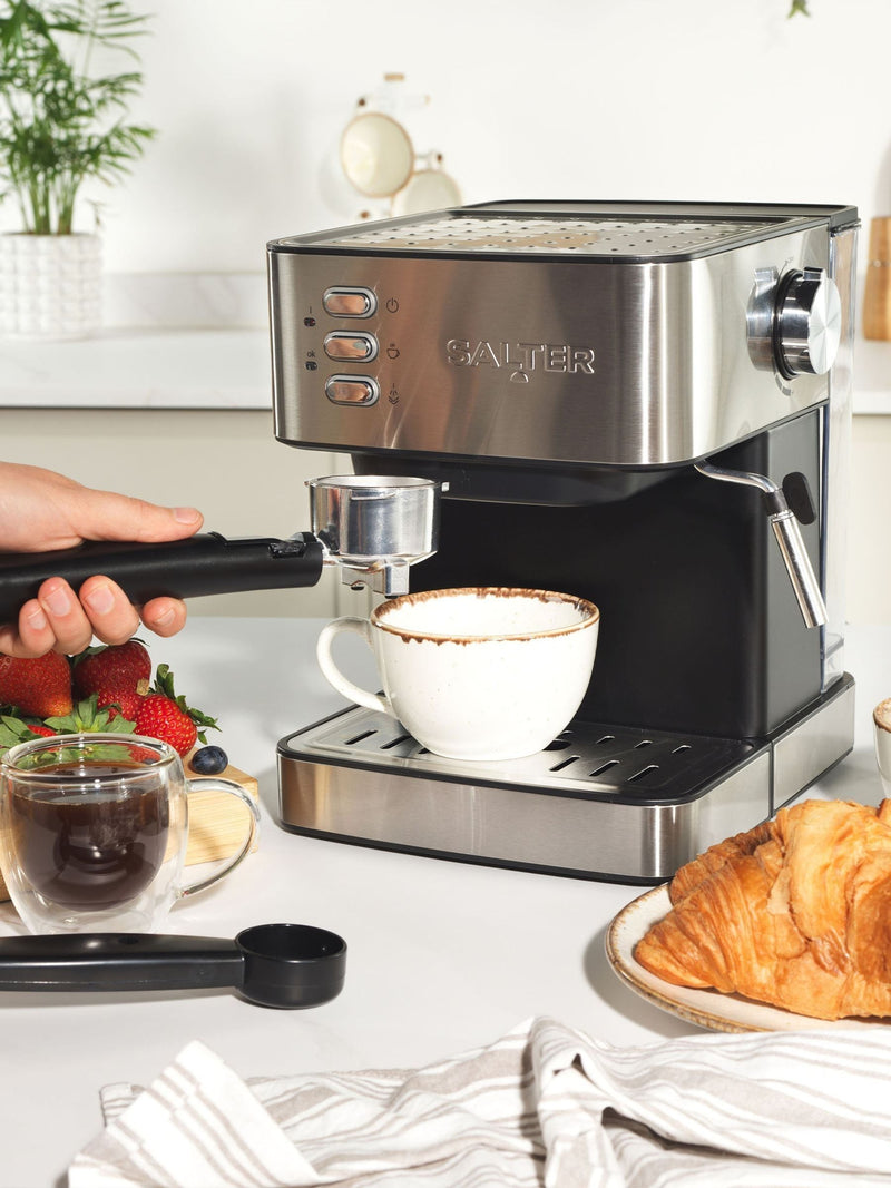 Salter Silver Manual Espresso Machine (British brand)