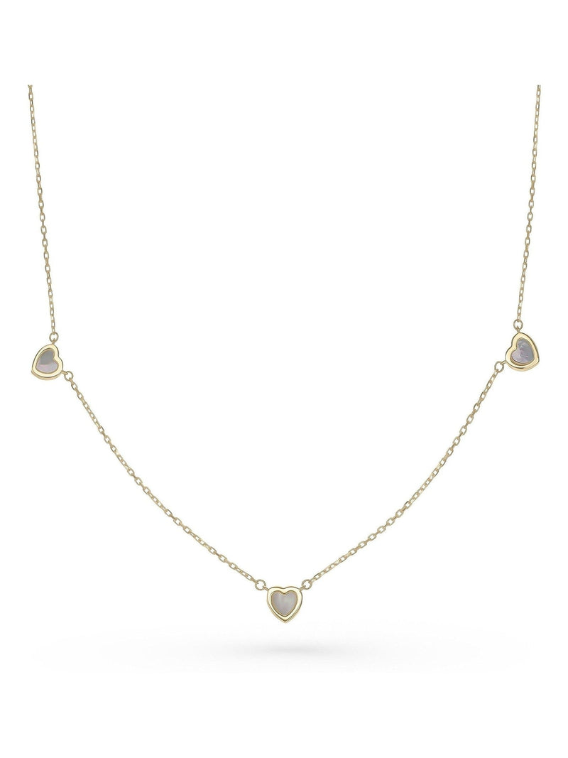Beaverbrooks 9ct Yellow Gold Malachite Heart Necklace