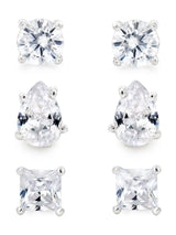 Next Beaverbrooks Sterling Silver Cubic Zirconia Earrings Set 14mm- Buy online at McGrocer