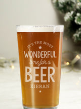 Next PMC Wonderful Time For A Beer Christmas Pint Glass- Buy online at McGrocer