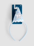 JoJo Maman Bébé blue gingham birthday hat headband - British product