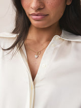 Next Gold Tone Heart Thread Through Lariat Necklace- Buy online at McGrocer