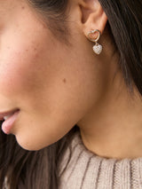 Next Gold Tone Heart Drop Sparkle Stud Earrings- Buy online at McGrocer