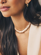 Next Gold Tone Ridged Collar Necklace- Buy online at McGrocer