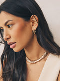Gold tone ridged collar necklace - British product
