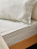 Yard grey Hebden melange stripe cotton pillowcases set of 2, UK version