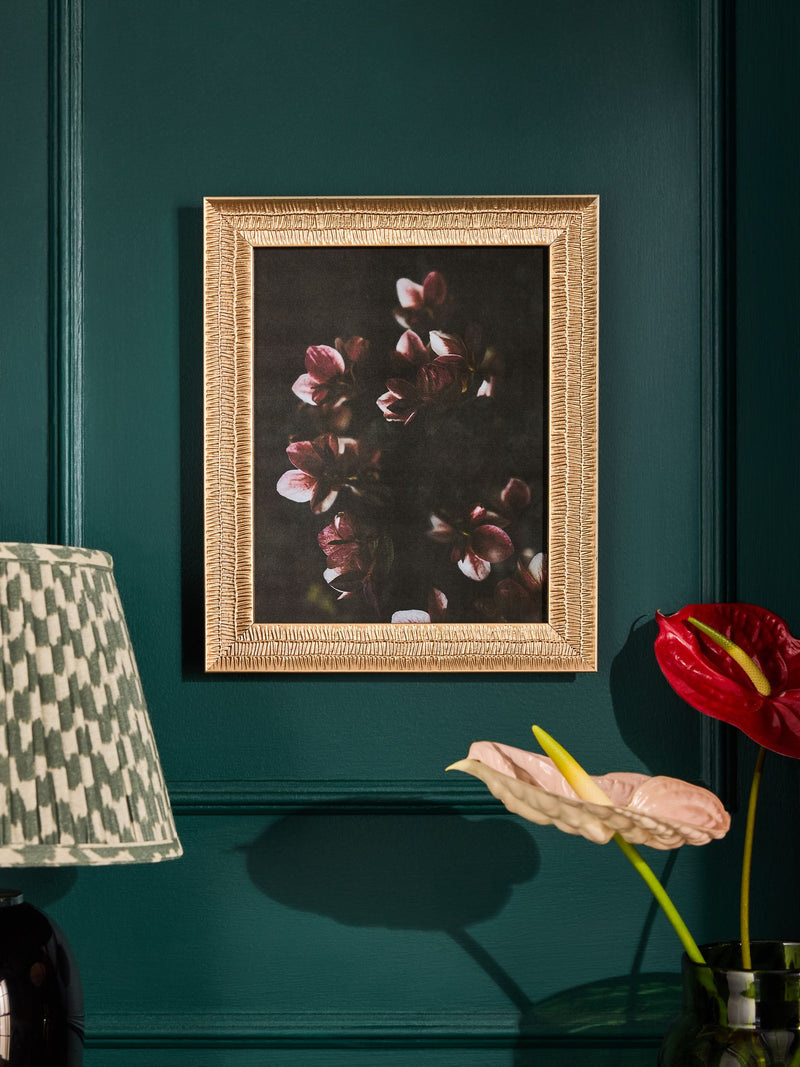 Gold thatched texture photo frame, UK version