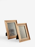 Gold thatched texture photo frame, UK version