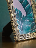 Gold animal pattern texture photo frame, UK version