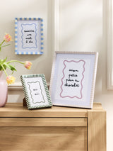 Next Multi Stripe Pattern Photo Frames Set of 3: Green 6x4, Blue 7x5, Nude 10x8- Buy online at McGrocer