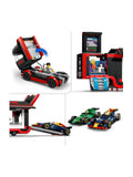 LEGO F1 truck building set with RB20 and AMR24 cars, UK version