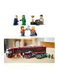LEGO F1 truck building set with RB20 and AMR24 cars, UK version