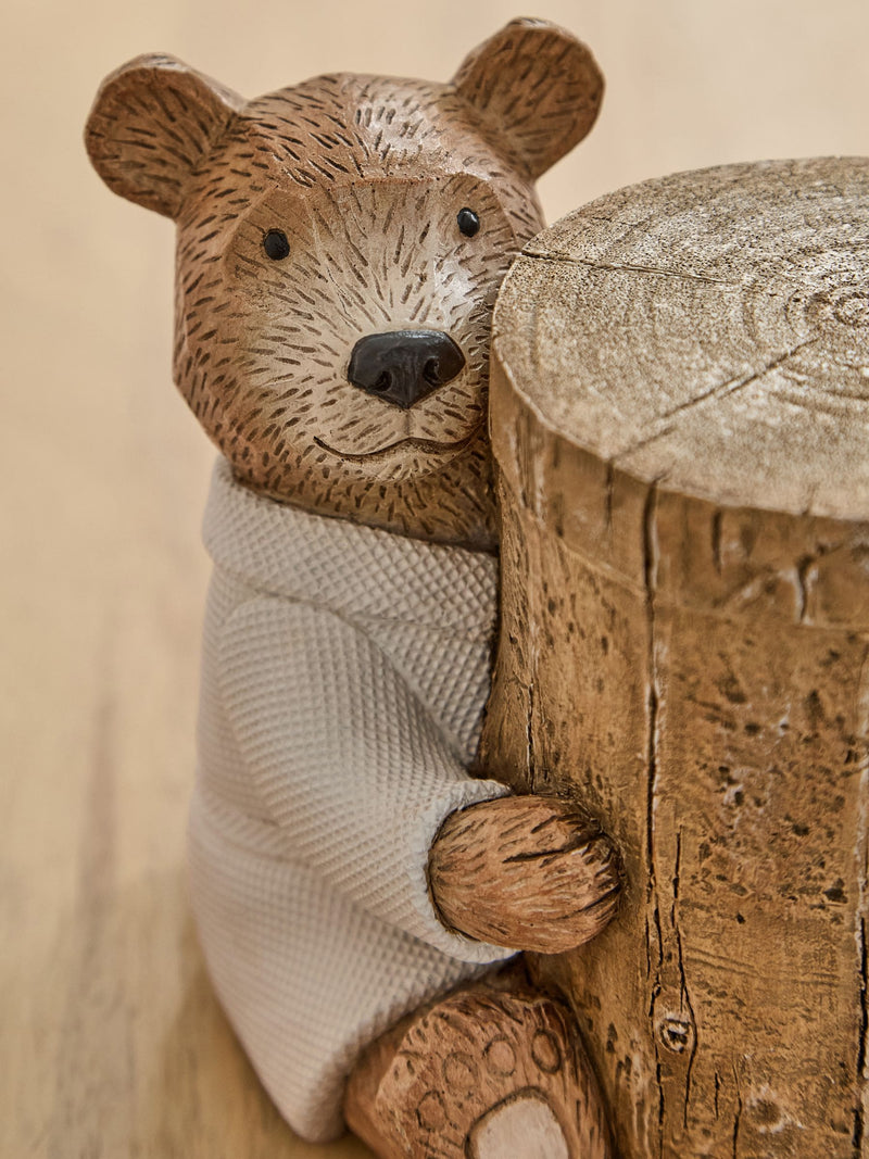 Bertie Bear spa storage jar, imported from the UK