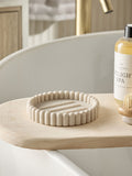 Natural Rib resin soap dish compact 11.5cm - British product