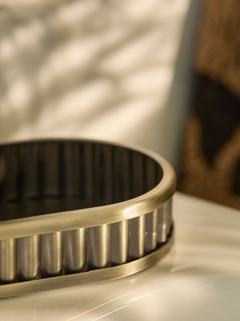 Gold rib soap dish, UK version