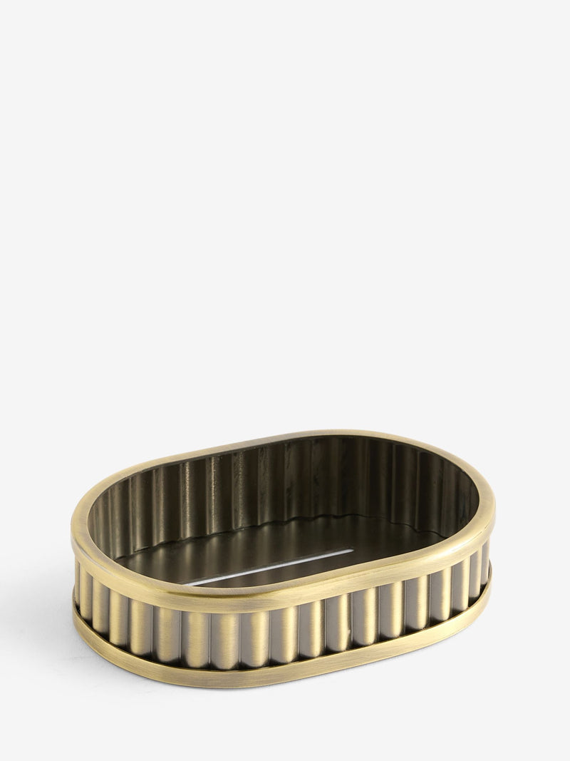 Gold rib soap dish, UK version