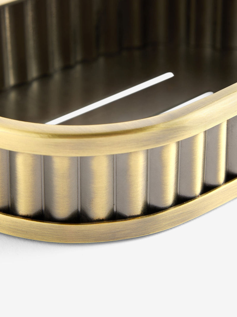 Gold rib soap dish, UK version