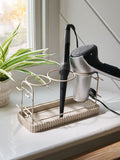 Natural rib hairdryer and straighteners storage stand, imported from the UK