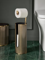 Next Gold Rib Floor Standing Toilet Roll Holder- Buy online at McGrocer